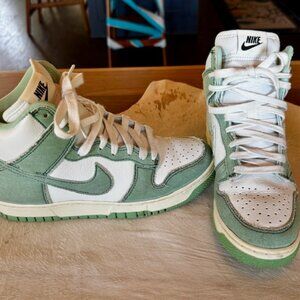 Nike Dunk High Women’s Sneakers Green White Size 7.5